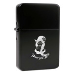 Witches On Halloween Windproof Lighter - Black - Double Sided (Personalized)