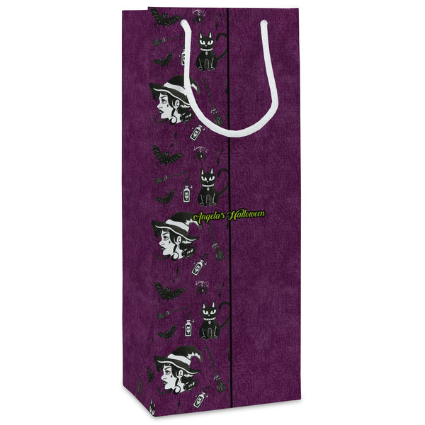 Custom Witches On Halloween Wine Gift Bags - Gloss (Personalized)