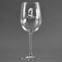 Witches On Halloween Wine Glass - Engraved (Personalized)