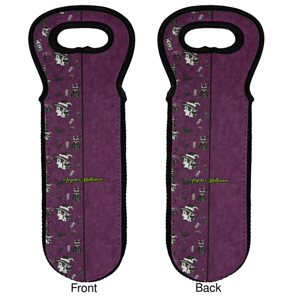 Witches On Halloween Wine Tote Front & Back