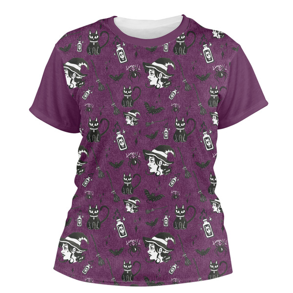 Custom Witches On Halloween Women's Crew T-Shirt - 2X Large
