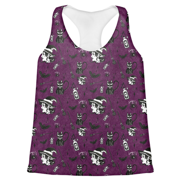 Custom Witches On Halloween Womens Racerback Tank Top - X Small
