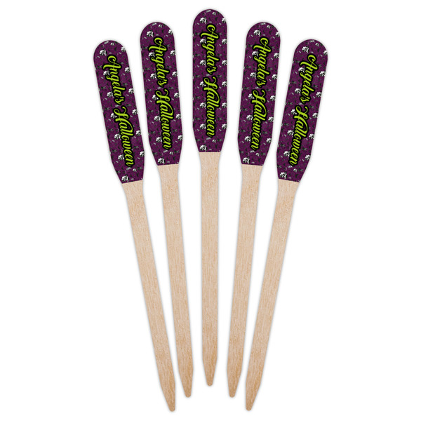Witches On Halloween Wooden Food Pick - Paddle - Fan View