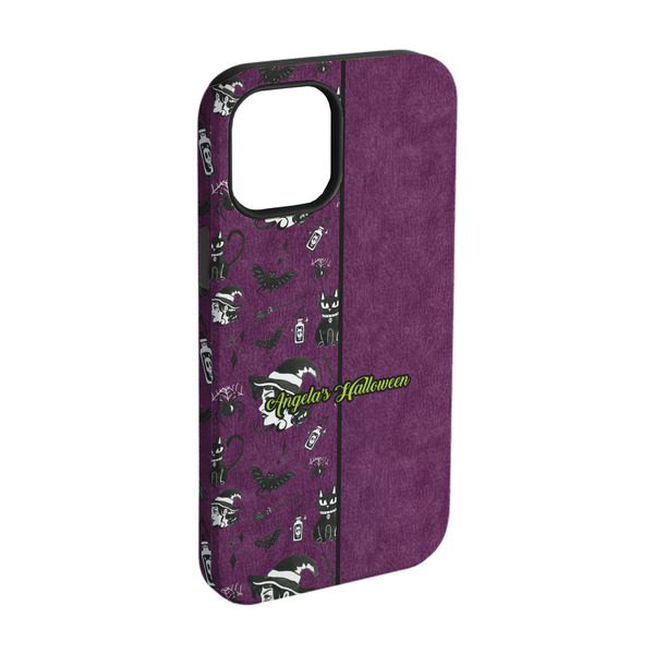 Custom Witches On Halloween iPhone Case - Rubber Lined - iPhone 15 Pro (Personalized)