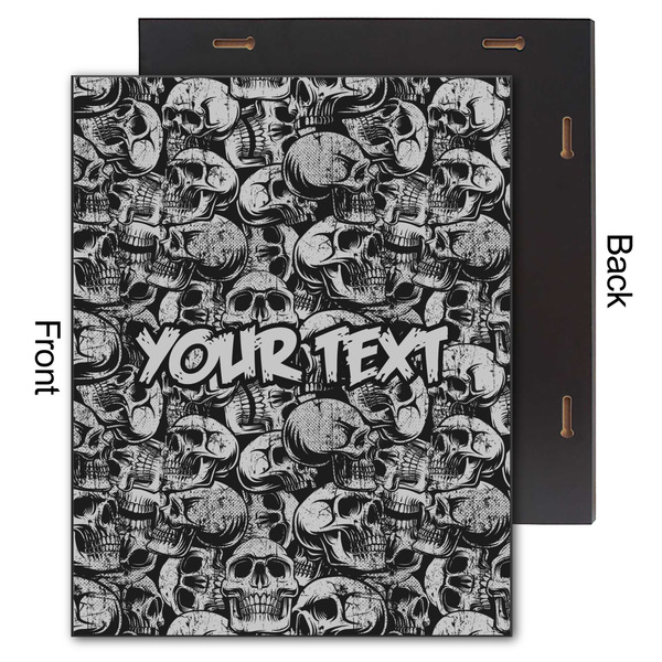 Skulls 11x14 Wood Print - Front & Back View