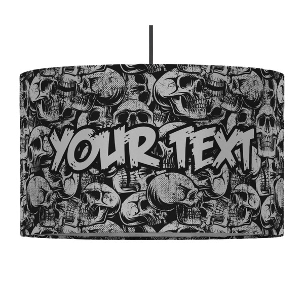Skulls 12" Drum Lampshade - PENDANT (Fabric)