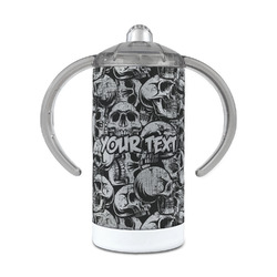 Skulls 12 oz Stainless Steel Sippy Cup (Personalized)