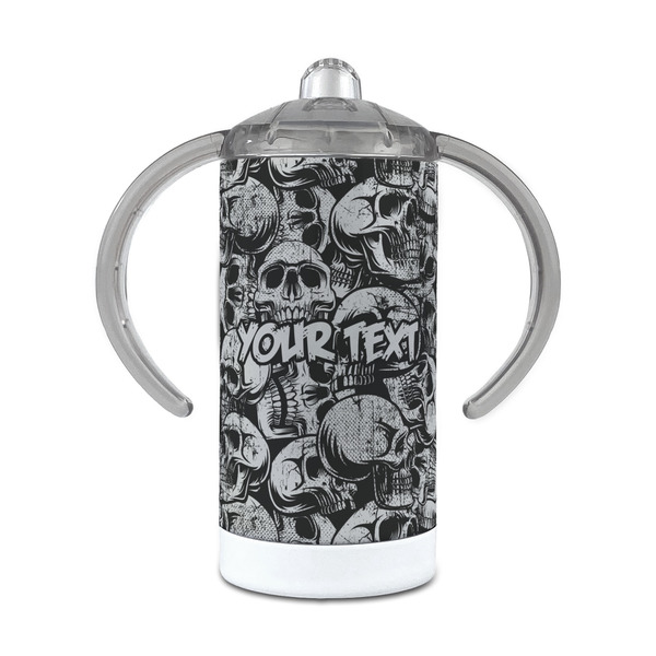Custom Skulls 12 oz Stainless Steel Sippy Cup (Personalized)