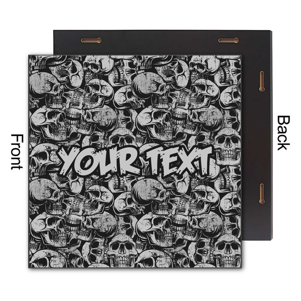 Skulls 12x12 Wood Print - Front & Back View