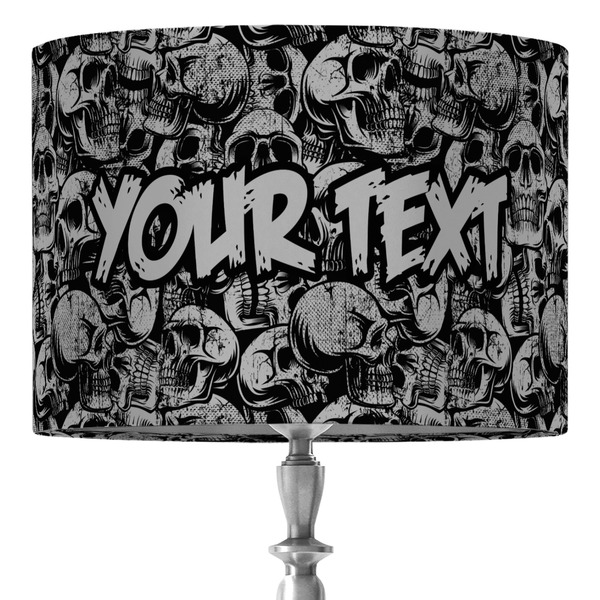 Custom Skulls 16" Drum Lamp Shade - Fabric (Personalized)