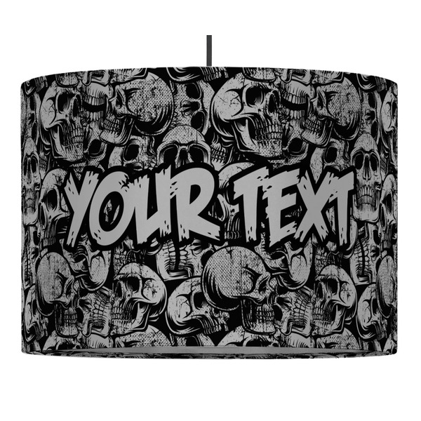 Custom Skulls 16" Drum Pendant Lamp - Fabric (Personalized)