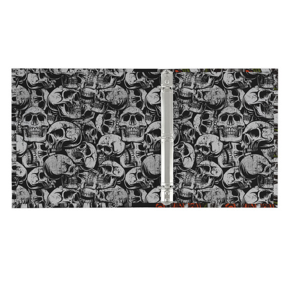 Skulls 3 Ring Binders - Full Wrap - 1" - OPEN INSIDE
