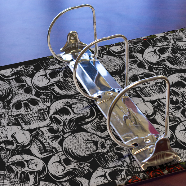 Skulls 3 Ring Binders - Full Wrap - 3" - DETAIL