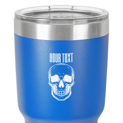 Skulls 30 oz Stainless Steel Tumbler - Royal Blue - Double-Sided (Personalized)