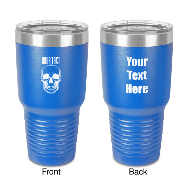 Custom Skulls 30 oz Stainless Steel Tumbler - Royal Blue - Double-Sided (Personalized)