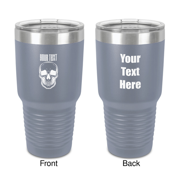 Custom Skulls 30 oz Stainless Steel Tumbler - Grey - Double-Sided (Personalized)