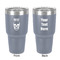 Skulls 30 oz Stainless Steel Tumbler - Grey - Double-Sided (Personalized)