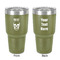 Skulls 30 oz Stainless Steel Tumbler - Olive - Double-Sided (Personalized)