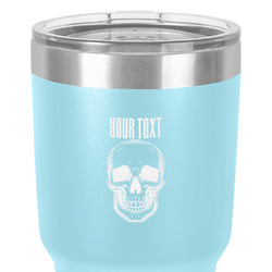 Skulls 30 oz Stainless Steel Tumbler - Teal - Double-Sided (Personalized)