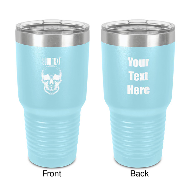 Custom Skulls 30 oz Stainless Steel Tumbler - Teal - Double-Sided (Personalized)
