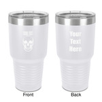 Skulls 30 oz Stainless Steel Tumbler - White - Double-Sided (Personalized)