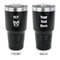 Skulls 30 oz Stainless Steel Ringneck Tumblers - Black - Double Sided - APPROVAL