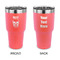 Skulls 30 oz Stainless Steel Ringneck Tumblers - Coral - Double Sided - APPROVAL