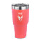 Skulls 30 oz Stainless Steel Ringneck Tumblers - Coral - FRONT