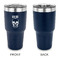 Skulls 30 oz Stainless Steel Ringneck Tumblers - Navy - Single Sided - APPROVAL