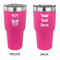 Skulls 30 oz Stainless Steel Ringneck Tumblers - Pink - Double Sided - APPROVAL