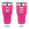 Skulls 30 oz Stainless Steel Tumbler - Pink - Double Sided (Personalized)