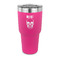 Skulls 30 oz Stainless Steel Tumbler - Pink - Single Sided (Personalized)