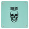 Skulls 9" x 9" Teal Leatherette Snap Up Tray - APPROVAL
