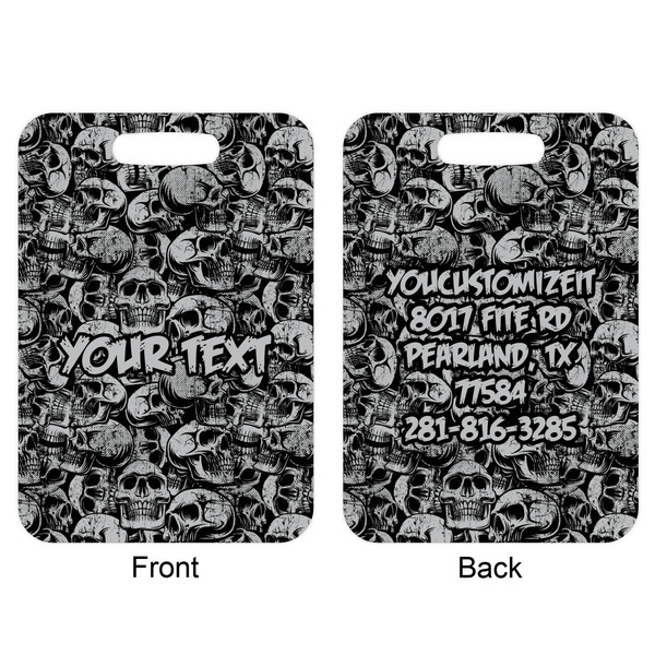 Skulls Aluminum Luggage Tag (Front + Back)