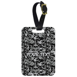 Skulls Metal Luggage Tag w/ Name or Text
