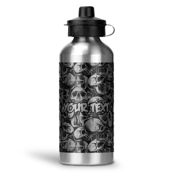 Custom Skulls Water Bottle - Aluminum - 20 oz (Personalized)