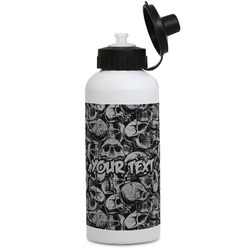 Skulls Water Bottles - Aluminum - 20 oz - White (Personalized)