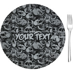 Skulls 8" Glass Appetizer / Dessert Plates - Single or Set (Personalized)