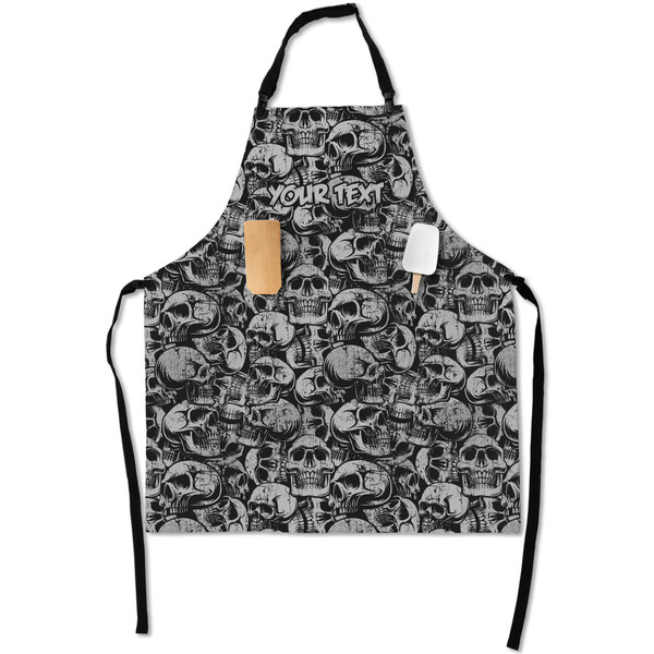 Custom Skulls Apron With Pockets w/ Name or Text