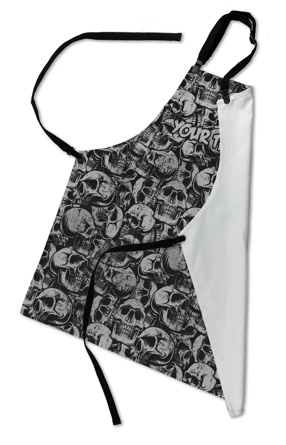 Custom Skulls Apron With Pockets w/ Name or Text YouCustomizeIt