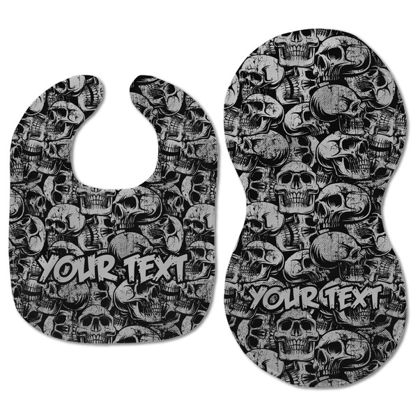 Skulls Baby Bib & Burp Set - Approval (new bib & burp)