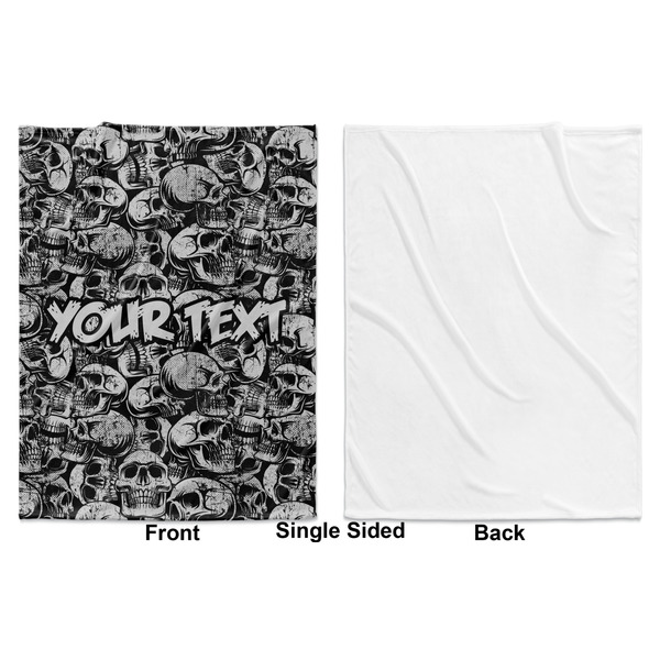 Skulls Baby Blanket (Single Sided - Printed Front, White Back)
