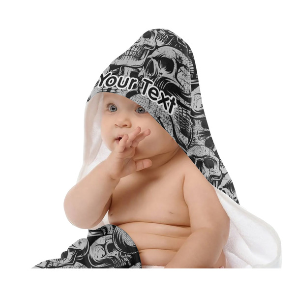 Skulls Baby Hooded Towel on Child