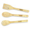 Skulls Bamboo Cooking Utensils Set - Double Sided - FRONT