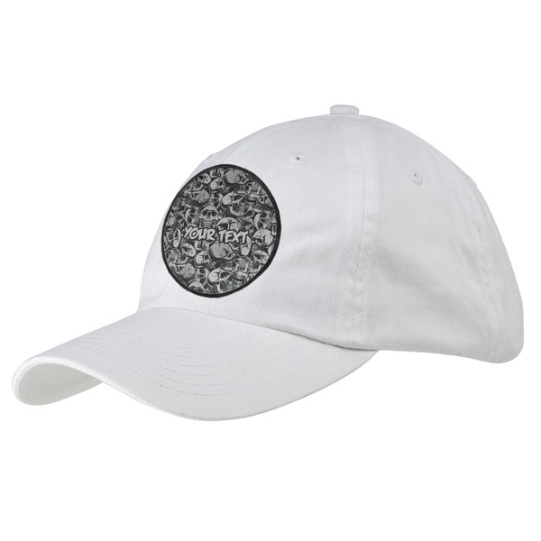Custom Skulls Baseball Cap - White (Personalized)