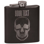 Skulls Black Flask Set (Personalized)