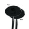 Skulls Black Plastic 7" Stir Stick - Single Sided - Oval - Front & Back