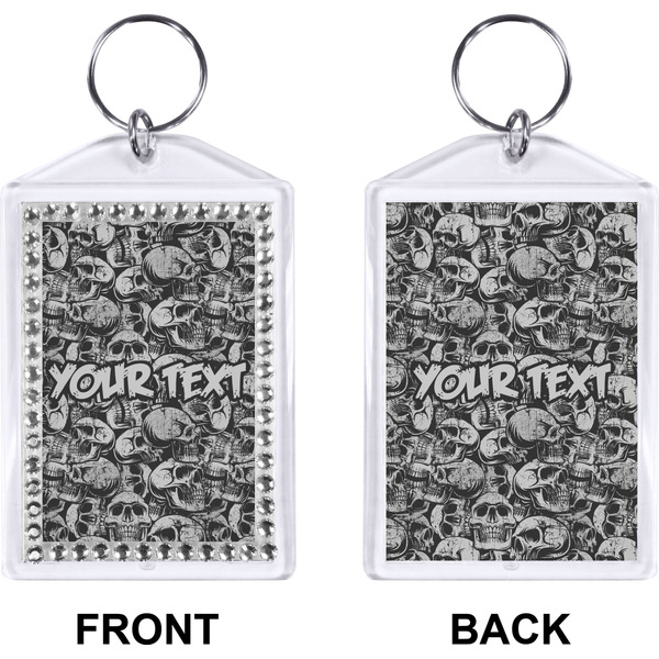 Skulls Bling Keychain (Front + Back)