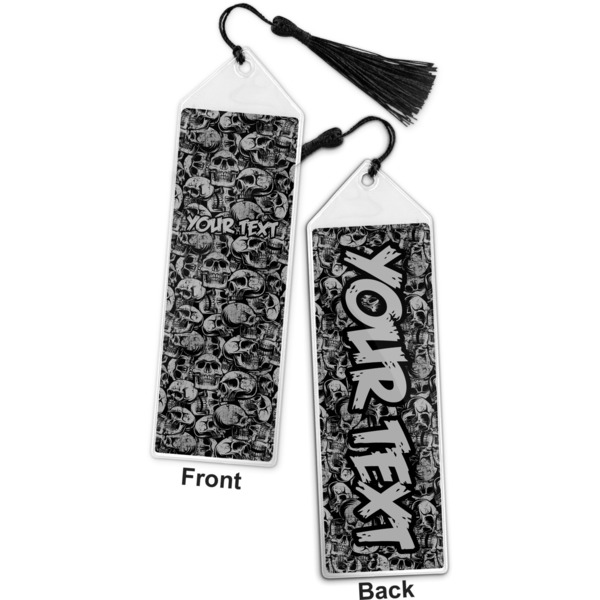 Skulls Bookmark with tassel - Front and Back