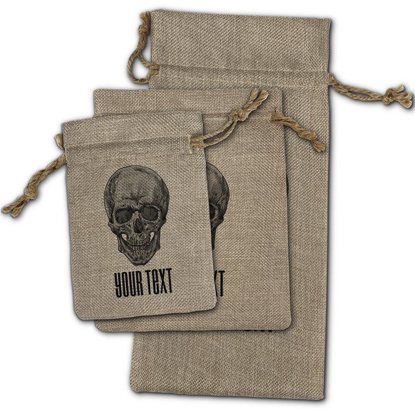 Skulls Burlap Gift Bags - (PARENT MAIN) All Three